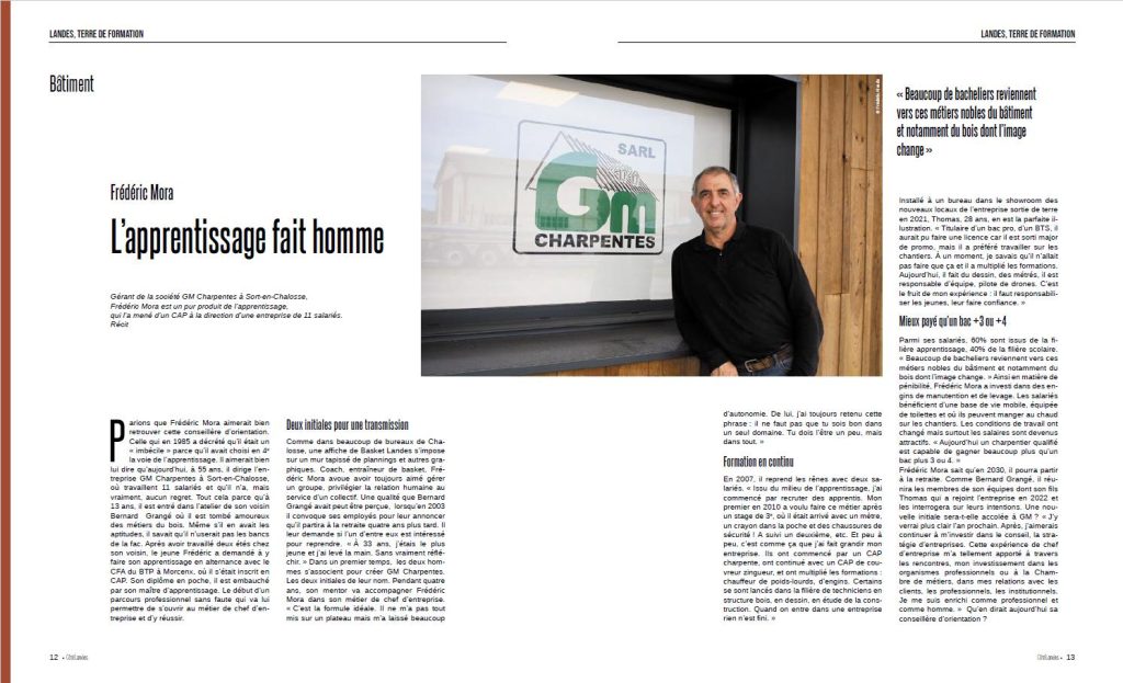Article Côté Landes Magazine, janvier 2026